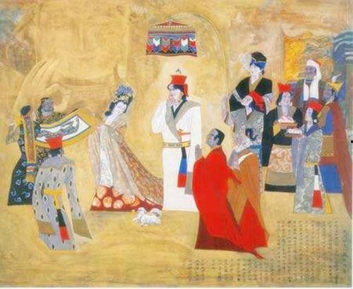 唐朝智慧吃瓜者,吃瓜者的趣味生活画卷